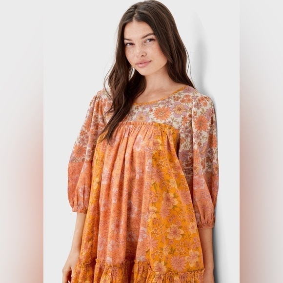 AMERICAN Eagle Puff Sleeve Floral Printed Dress - Picture 3 of 15